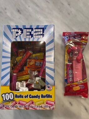 PEZ Pink Pony Candy Dispenser with Pink Candy Refills